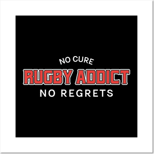 rugby addict Posters and Art